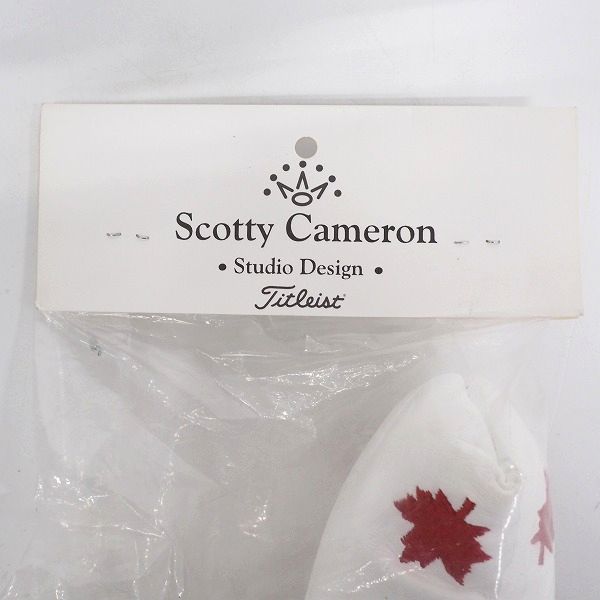実際に弊社で買取させて頂いた【未開封】SCOTTY CAMERON/スコッティキャメロン Titleist PUTTER STUDIO メイプルリーフ パター用ヘッドカバー の画像 6枚目