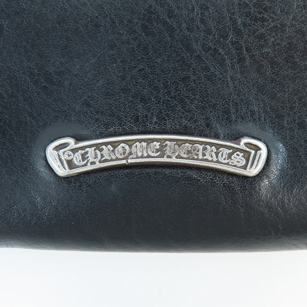実際に弊社で買取させて頂いたCHROME HEARTS/クロムハーツ ラウンドジップ レザーコインケース/小銭入れの画像 4枚目