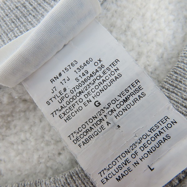 実際に弊社で買取させて頂いた(1)Champion/チャンピオン REVERSE WEAVE/リバースウィーブ プルオーバースウェット S149/Lの画像 3枚目