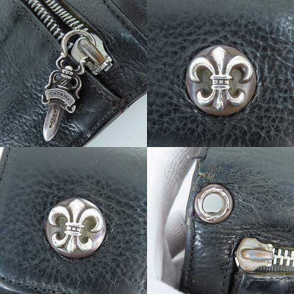 実際に弊社で買取させて頂いたCHROME HEARTS/クロムハーツ WAVE/ウェーブ ウォレット BSフレアボタンの画像 6枚目