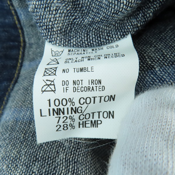 実際に弊社で買取させて頂いたGOODENOUGH/GDEH/グッドイナフ ジップアップ デニムジャケット/Mの画像 4枚目