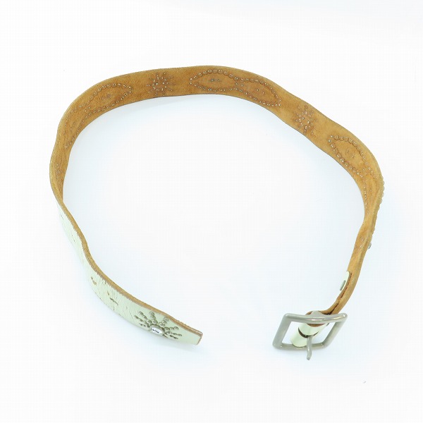 実際に弊社で買取させて頂いたHTC/エイチティーシー Peanut Stingray Belt/ピーナッツ スティングレイ ベルト SOLID BRASS/ソリッドブラス バックル/34の画像 8枚目