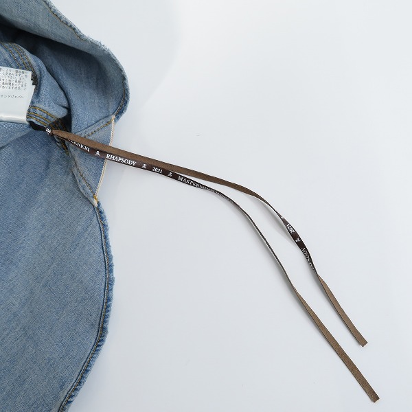 実際に弊社で買取させて頂いたMASTERMIND WORLD/マスターマインド ワールド ロゴ/スカル刺繍 オーバーサイズ デニムシャツ/ジャケット MW21S06-SH001-002/Mの画像 7枚目