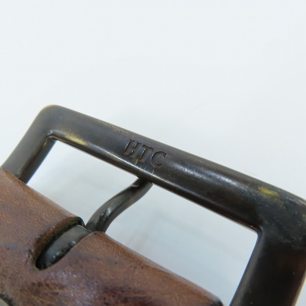 実際に弊社で買取させて頂いたHollywood Trading Company /HTC/エイチティーシー ソリッド ブラス バックル スタッズ/ストーン レザーベルトの画像 1枚目