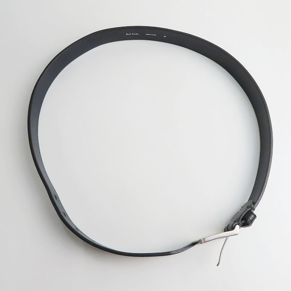 実際に弊社で買取させて頂いたPaul Smith/ポールスミス ロゴ総柄型押しレザーベルト Mの画像 4枚目