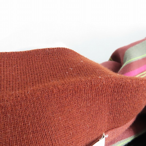 実際に弊社で買取させて頂いたChristian Dior monsieur/クリスチャンディオール ムッシュ ロゴ刺繍 ボーダー柄長袖ポロシャツ Mの画像 7枚目