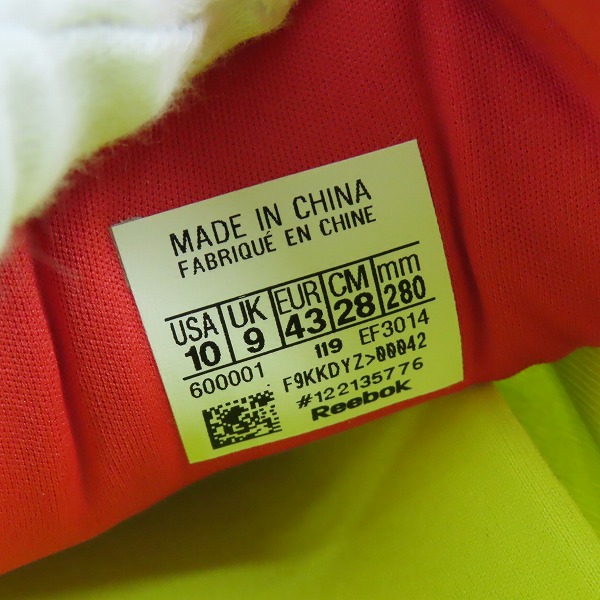 実際に弊社で買取させて頂いた【未使用】Reebok/リーボック 世界限定1994足 INSTAPUMP FURY PROTO 94 EF3014 28の画像 5枚目