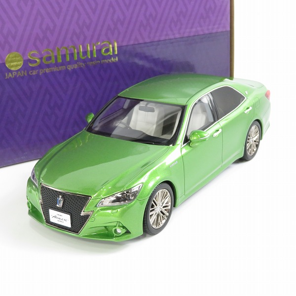 実際に弊社で買取させて頂いたKYOSHO/京商 SAMURAI 1/18 トヨタ クラウン ハイブリッド アスリートS 若草 グリーン KSR18001GR/ミニカー