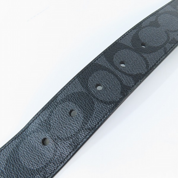 実際に弊社で買取させて頂いたCOACH/コーチ レザーベルト シグネチャー柄の画像 5枚目