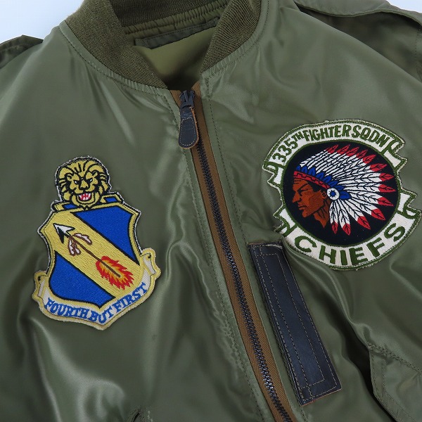 実際に弊社で買取させて頂いたTHE REAL McCOY'S/ザリアルマッコイズ TYPE L-2 / 335th FIGHTER SQDN フライトジャケット 38の画像 9枚目