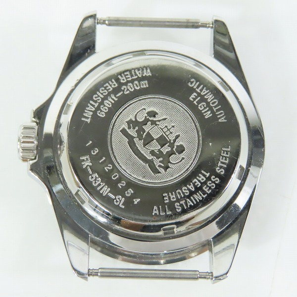 実際に弊社で買取させて頂いた【ベルト欠品】ELGIN/エルジン AUTOMATIC DEEPSEA/FK-531N-SL 自動巻き 腕時計の画像 1枚目