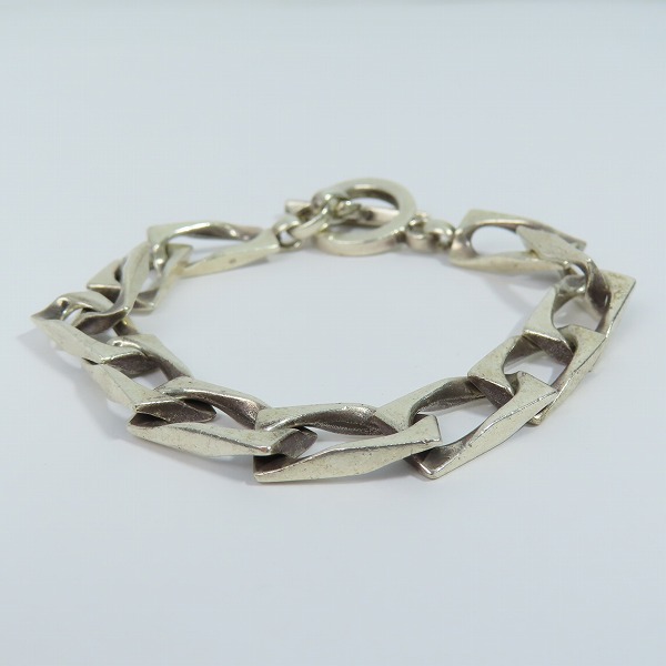 実際に弊社で買取させて頂いたGUCCI/グッチ シルバー925 スクエア チェーン ブレスレット/Tバー の画像 1枚目