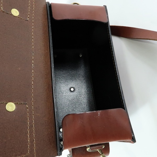 実際に弊社で買取させて頂いたHERZ/ヘルツ レザー サイコロ型 ショルダー/カメラバッグ n-27の画像 3枚目