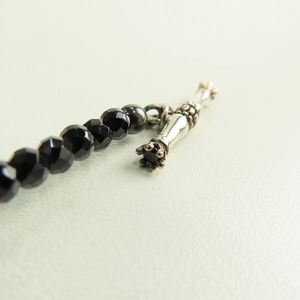 実際に弊社で買取させて頂いたLord Camelot/ロードキャメロット ロイヤルシルバー ブラックスピネル クロス 2連 ブレスレットの画像 6枚目