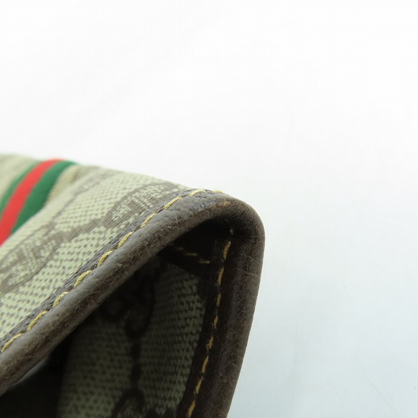 実際に弊社で買取させて頂いたGUCCI/グッチ GG プラス シェリー ウェブ ポーチ 014.89.5205の画像 6枚目