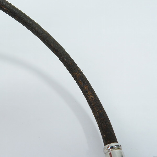 実際に弊社で買取させて頂いたBVLGARI/ブルガリ メタル×レザー チョーカーネックレス ケース付きの画像 4枚目