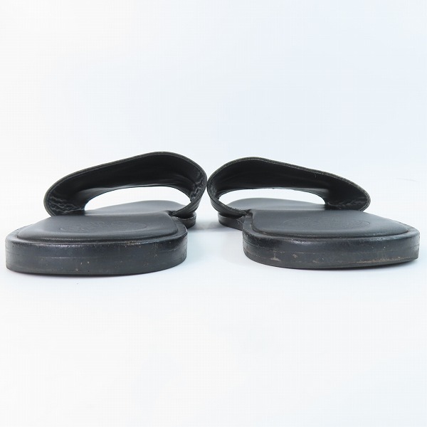 実際に弊社で買取させて頂いたCHROME HEARTS/クロムハーツ CHプラス クロス レザーサンダル /44の画像 1枚目