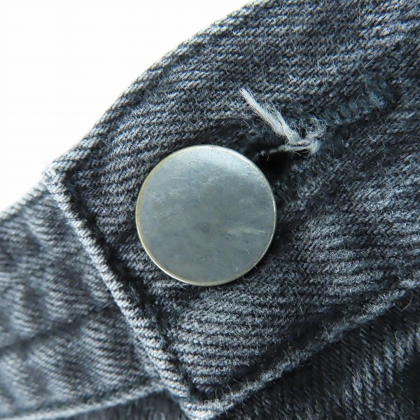 実際に弊社で買取させて頂いたNUMBER(N)INE×STUDIOS/ナンバーナイン×ステュディオス ダメージリペア加工ストレッチデニムパンツ 116140001/1の画像 7枚目