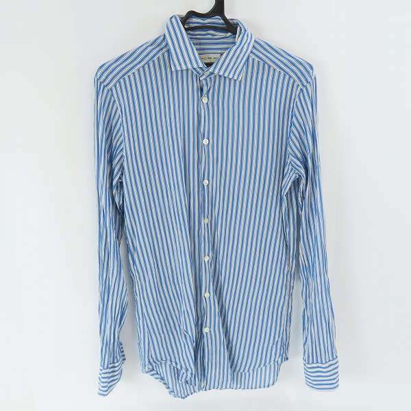 実際に弊社で買取させて頂いた【JPタグ】ETRO/エトロ シルク混 ストライプ柄 長袖シャツ 39