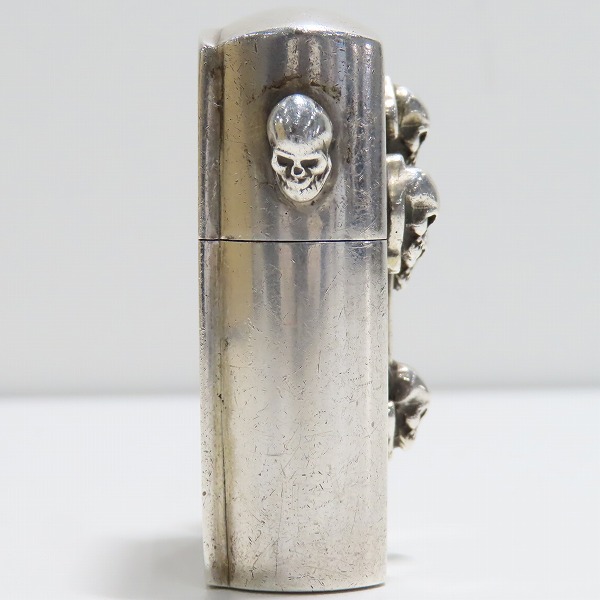 実際に弊社で買取させて頂いたSTANLEY GUESS/スタンリーゲス スカルヒンジ/スモールスカル/ガンズクロス ウッド インレイ ジッポライターケースの画像 3枚目