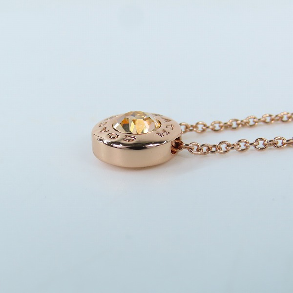 実際に弊社で買取させて頂いたCOACH/コーチ ロゴ/ストーン ネックレスの画像 2枚目