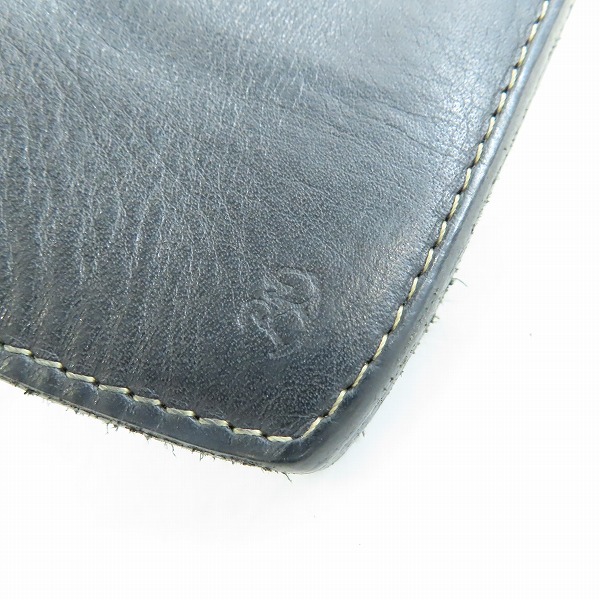 実際に弊社で買取させて頂いたRED MOON/レッドムーン コンチョ レザー 二つ折り財布 ウォレット ブラックの画像 6枚目