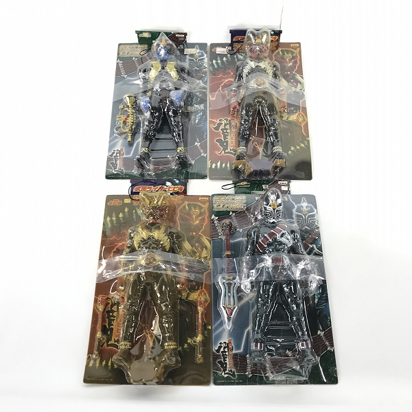 実際に弊社で買取させて頂いた【未開封】バンプレスト 仮面ライダー響鬼 ビッグサイズソフビフィギュア インブリスター ヒビキ/イブキ/トドロキ 4点セット