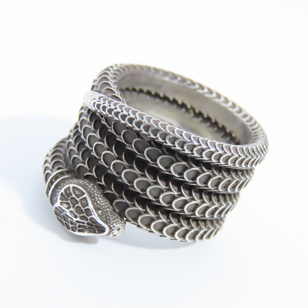 実際に弊社で買取させて頂いたGUCCI/グッチ ロゴ ガーデン 4ターン スネーク リング 20号