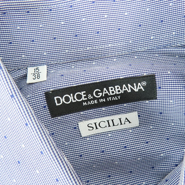 実際に弊社で買取させて頂いたDOLCE&GABBANA/ドルチェ&ガッバーナ/ドルガバ SICILIA 長袖 シャツ ドレスシャツ/38の画像 2枚目