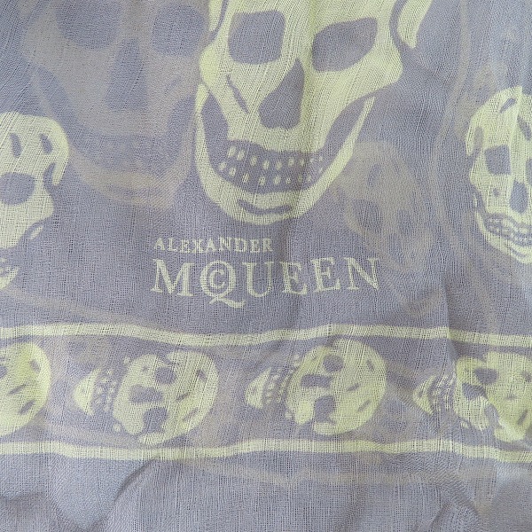 実際に弊社で買取させて頂いたAlexander McQueen/アレキサンダー・マックイーン スカル柄 スカーフ/ストールの画像 2枚目