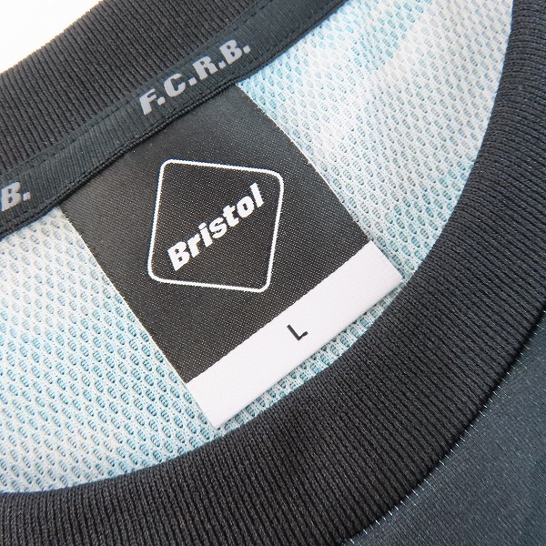 実際に弊社で買取させて頂いたF.C.Real Bristol/F.Cレアルブリストル 22SS/L/S TOP TOUR TEE 長袖 ロゴ プリント Tシャツ 迷彩 黒xグレー FCRB-220048/Lの画像 2枚目