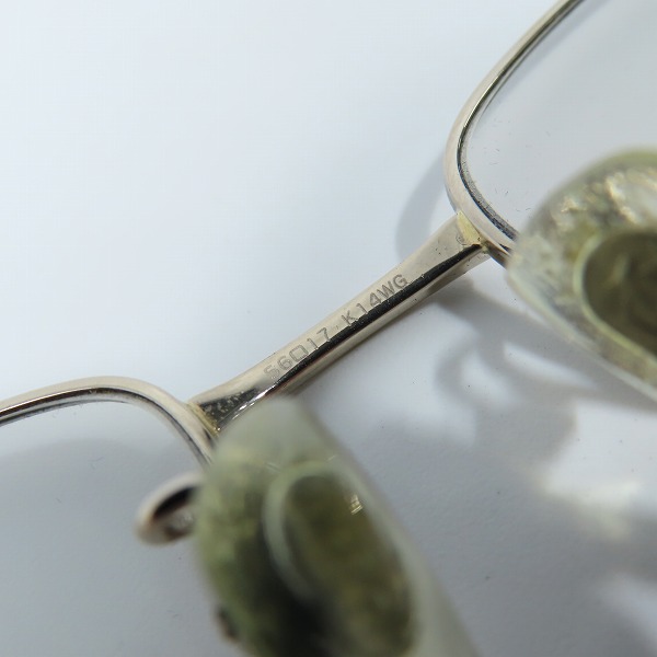 実際に弊社で買取させて頂いたdunhill/ダンヒル T-CELLULOID/TITAN F-K14WG/ホワイトゴールド メガネフレーム 1026の画像 6枚目