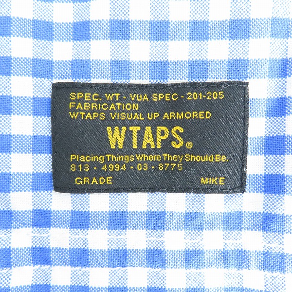 実際に弊社で買取させて頂いたWTAPS/ダブルタップス SODA S/S チェック 半袖シャツ 131LTDT-SHM07/Mの画像 3枚目
