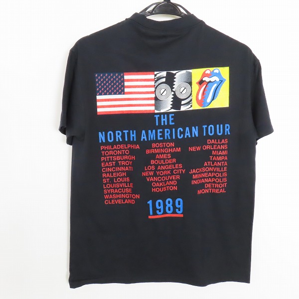 実際に弊社で買取させて頂いたROLLING STONES/ローリングストーンズ 1989年/90S/ヴィンテージ STELL WHEELS THE NORTH AMERICAN TOUR Tシャツ Mの画像 1枚目