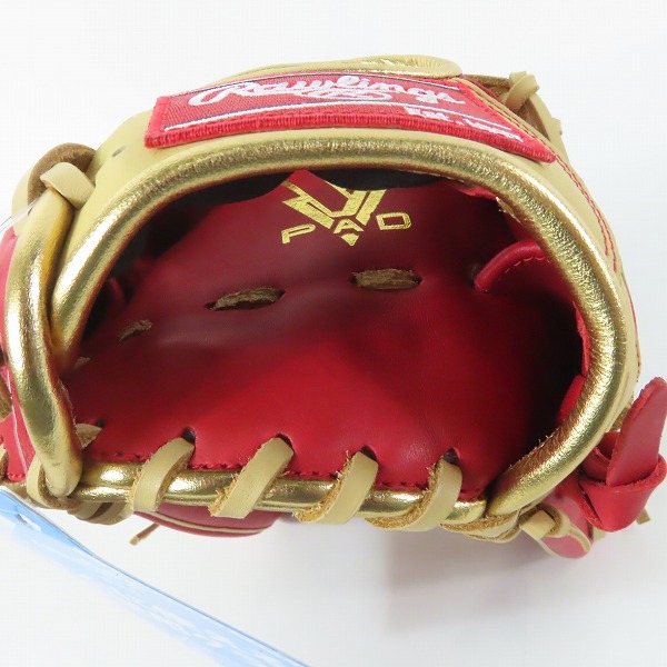 実際に弊社で買取させて頂いた【未使用】Rawlings/ローリングス HYPER TECH COLOR SYNC 軟式 オールラウンド 右投げ用 グローブ GR4HTCN55Wの画像 4枚目