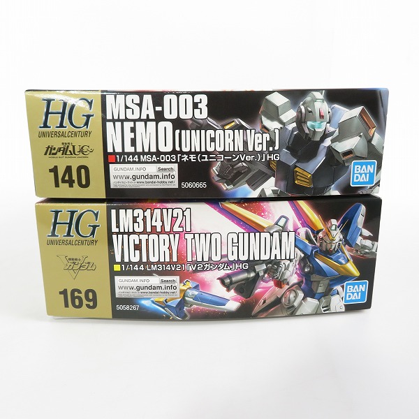 実際に弊社で買取させて頂いた【未組立】BANDAI/バンダイ HG 1/144 ネモ ユニコーンVer./V2ガンダム 2点セット/UC/V/ガンプラの画像 3枚目