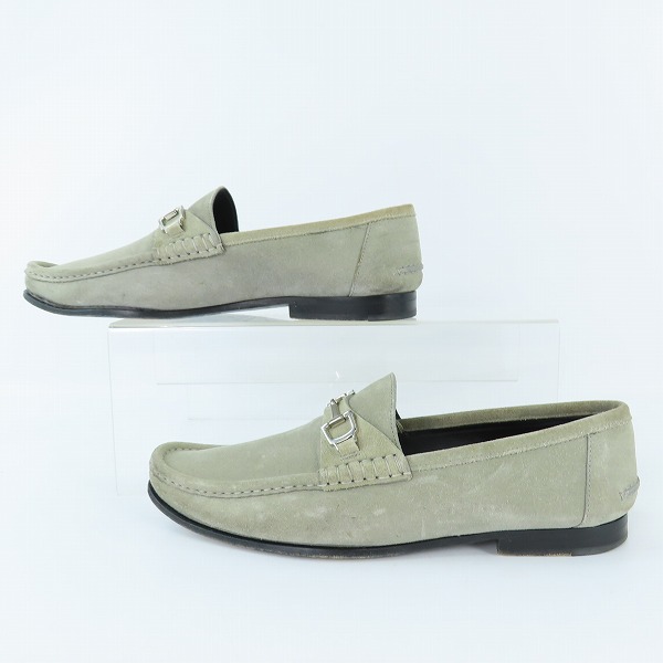 実際に弊社で買取させて頂いたGUCCI/グッチ ホースビット スエード ローファー 247489/7.5の画像 3枚目