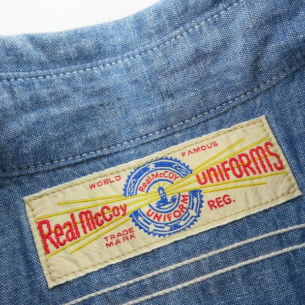 実際に弊社で買取させて頂いたTHE REAL McCOY'S/ザ リアルマッコイズ USN シャンブレーシャツ プリントシャツ 14の画像 2枚目