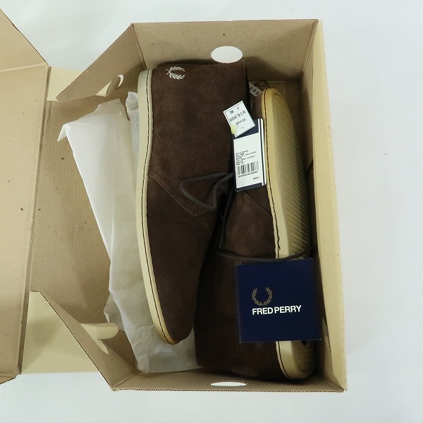 実際に弊社で買取させて頂いた【未使用】FRED PERRY/フレッドペリー スウェード シューズ B8039 /27の画像 7枚目