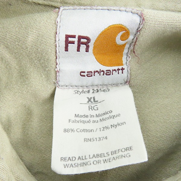 実際に弊社で買取させて頂いたCARHARTT/カーハート ワークシャツ 294-62 XL の画像 2枚目