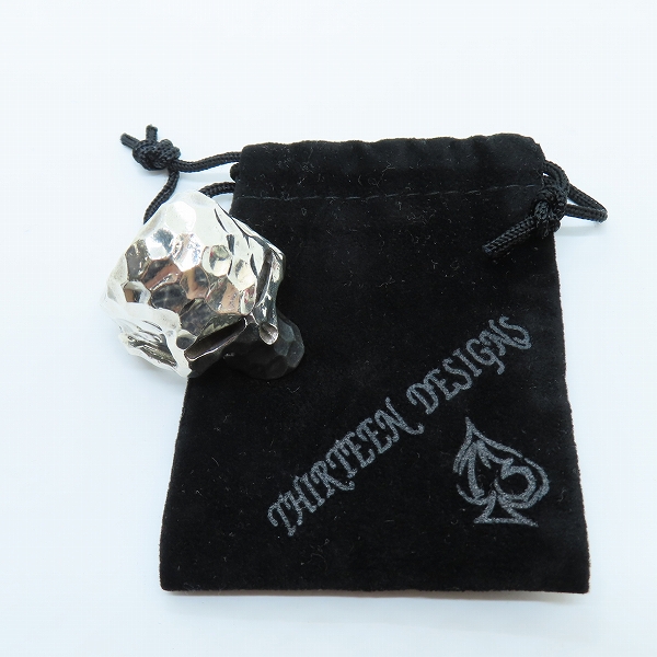 実際に弊社で買取させて頂いたTHIRTEEN DESIGNS/サーティーンデザインズ スカル リング 19.5-20.5号の画像 7枚目