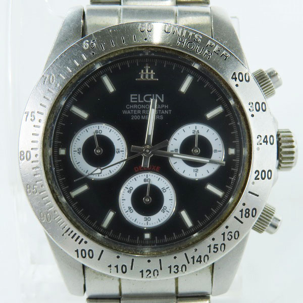 実際に弊社で買取させて頂いたELGIN/エルジン クロノグラフ FK1059 腕時計【動作未確認】