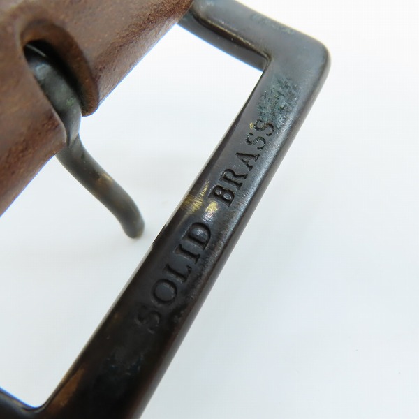 実際に弊社で買取させて頂いたHollywood Trading Company /HTC/エイチティーシー ソリッド ブラス バックル スタッズ/ストーン レザーベルトの画像 2枚目