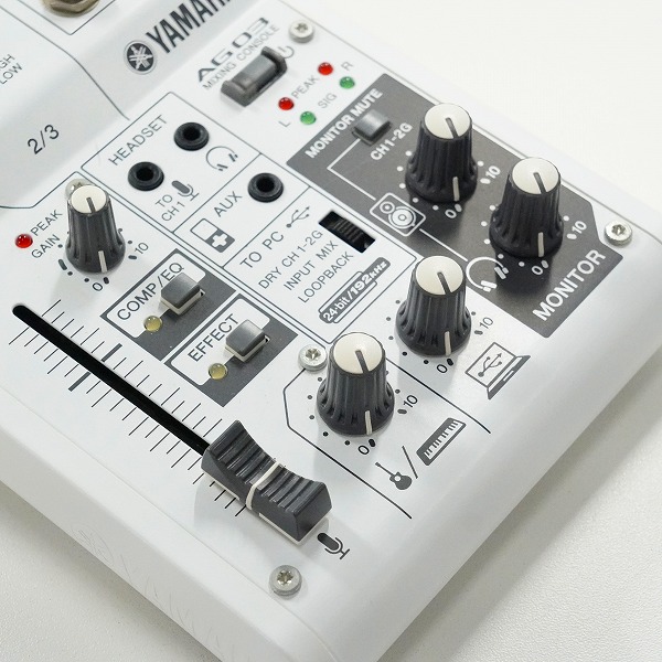 実際に弊社で買取させて頂いたYAMAHA/ヤマハ AG03 ミキシングコンソール ミキサー ウェブキャスティングミキサー 通電確認済みの画像 3枚目