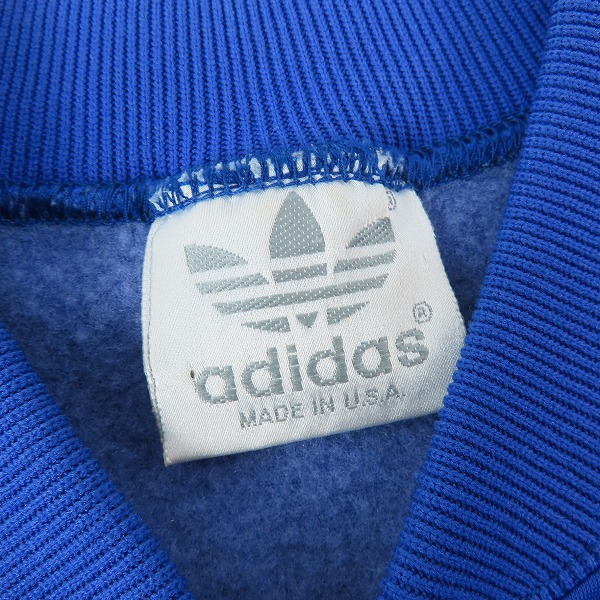 実際に弊社で買取させて頂いたadidas/アディダス 80s~90s ヴィンテージ 銀タグ トラックジャケット ブルー /Sの画像 2枚目