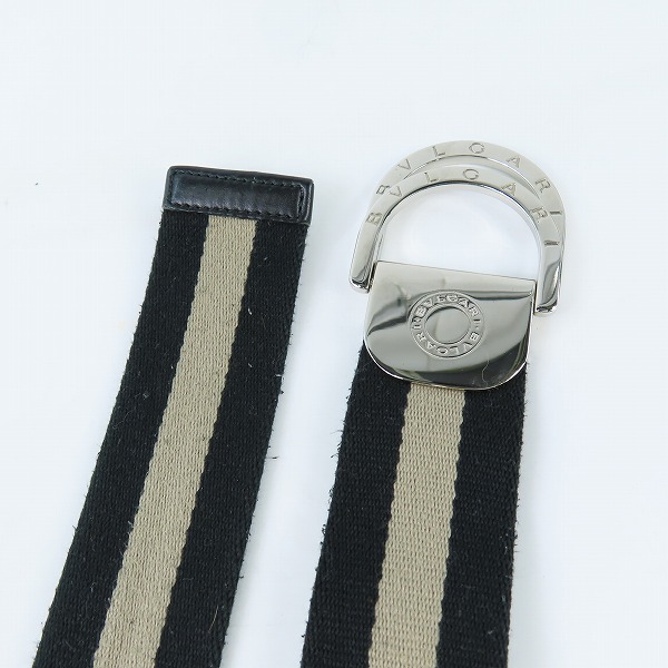 実際に弊社で買取させて頂いたBVLGARI/ブルガリ キャンバスベルト シルバーバックル 44/110の画像 1枚目