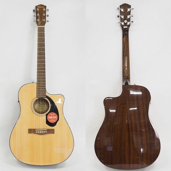 実際に弊社で買取させて頂いた★【美品】Fender/フェンダー  CD-60SCE/NAT Dreadnought エレアコ/アコースティックギター/アコギ ギグケース付の画像 1枚目