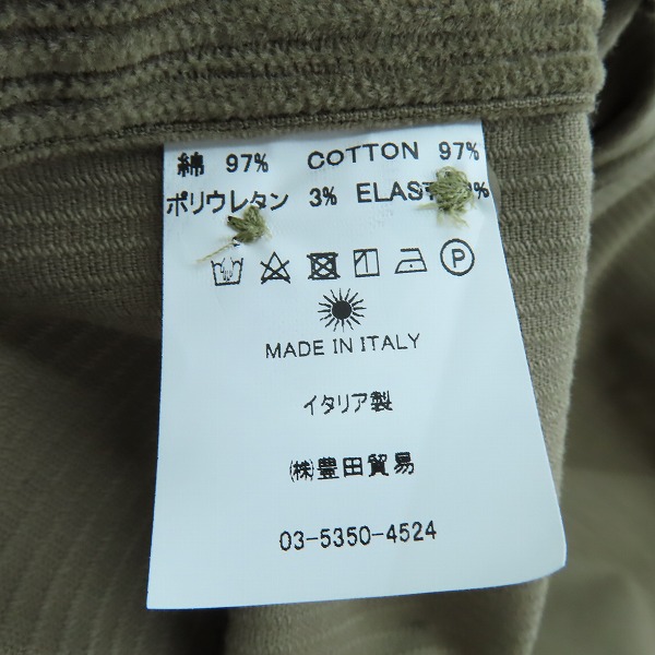 実際に弊社で買取させて頂いた【未使用】giannetto portofino×BEAMS/ジャンネット・ポルトフィーノ×ビームス コーデュロイ シャツ Mの画像 4枚目