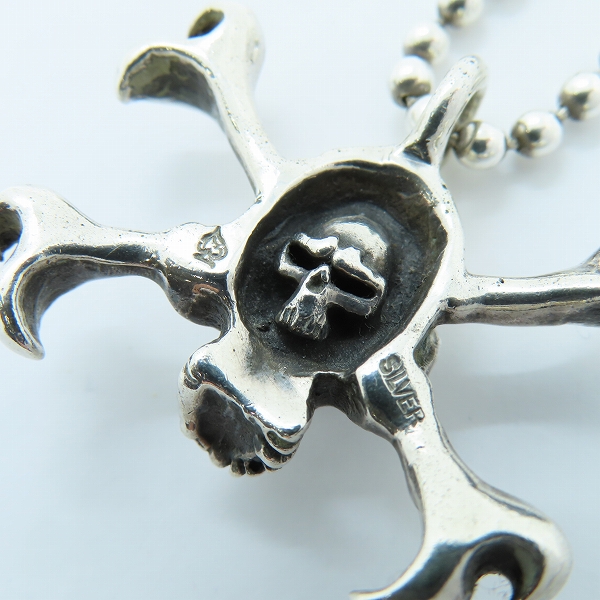実際に弊社で買取させて頂いたTHIRTEEN DESIGNS/サーティーンデザインズ ミドル Xボーン スカル ペンダント/ネックレスの画像 4枚目