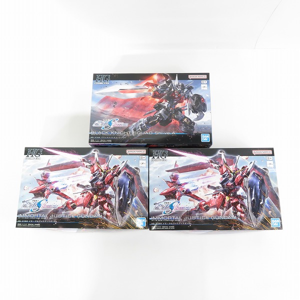 実際に弊社で買取させて頂いた【未組立】BANDAI/バンダイ HG 1/144 イモータルジャスティスガンダム/ブラックナイトスコードシヴァ 3点セット/SEED FREEDOM